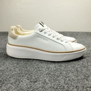 Cole Haan GrandPro Topspin Sneakers Womens 7.5 White Dove Leather Casual Shoes